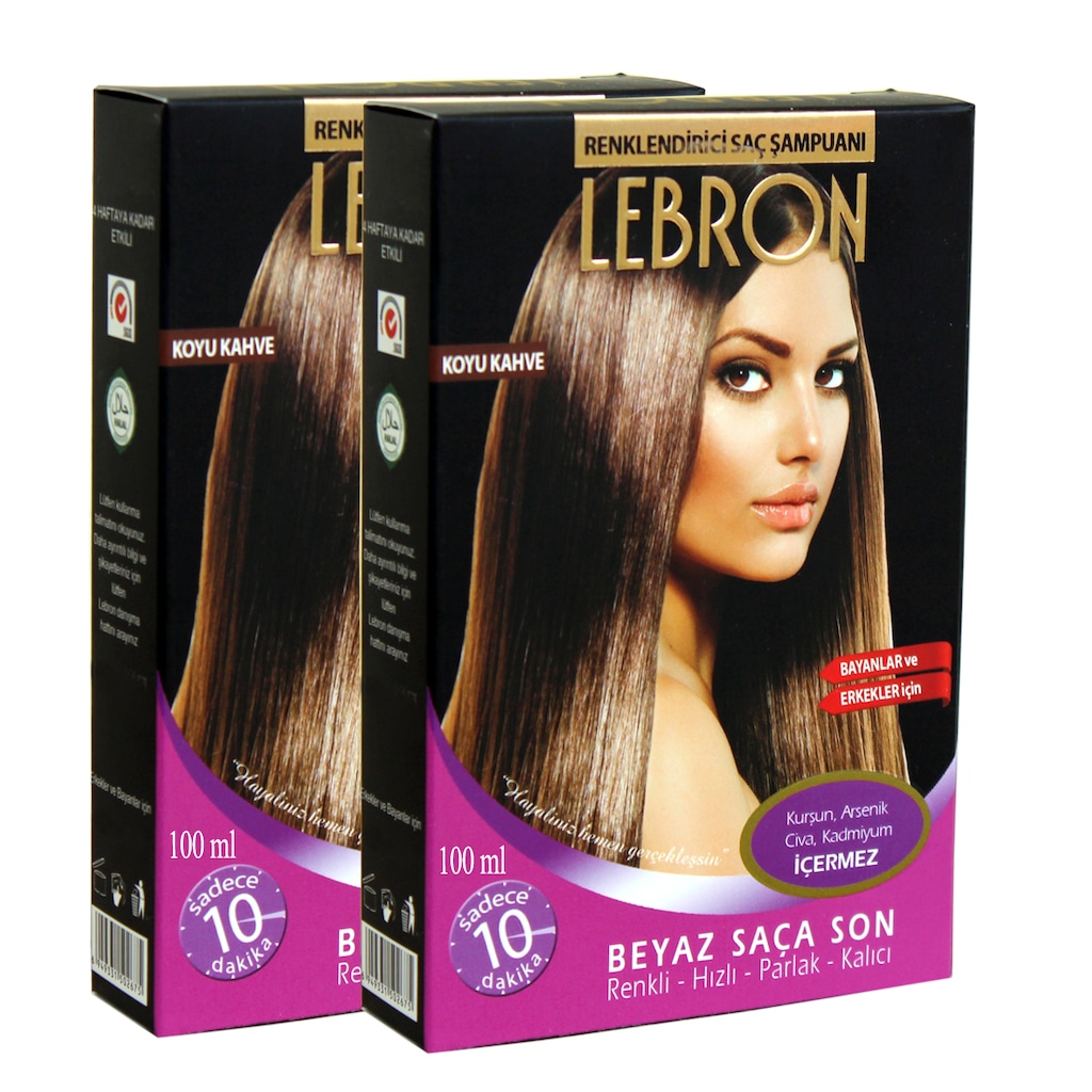 Lebron Renklendirici Saç Şampuanı Koyu Kahve 8x25 200 ml